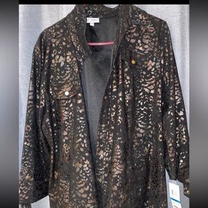 NWT metallic animal print jacket
